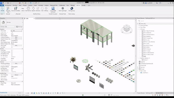 Store di famiglie Revit parametriche